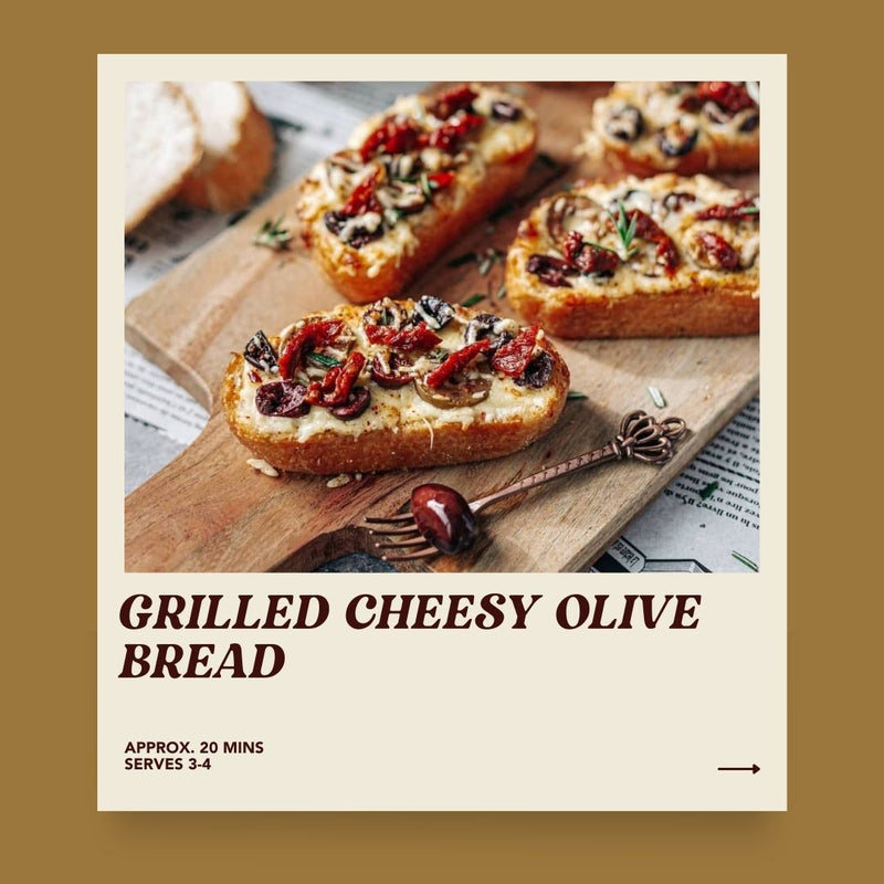 Grilled Cheesy Olive Bread