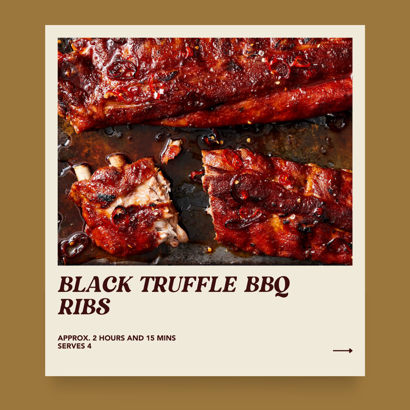 Black Truffle BBQ ribs