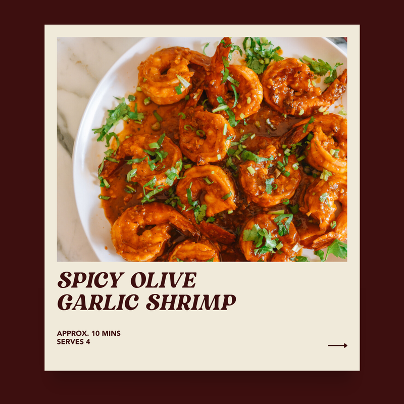 Spicy Olive Garlic Shrimp